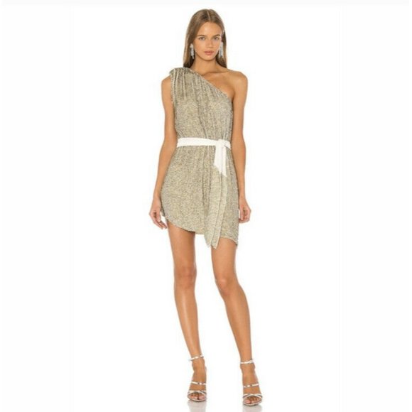 Retrofete Dresses & Skirts - Retrofete Ella Dress Champagne Gold Sequin Mini Party Cocktail S NWOT $525